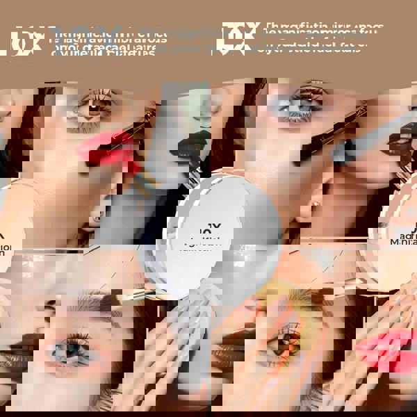 Emitto LED Makeup Mirror 3 Color Dimmable Touch Control Beauty Mirror Portable