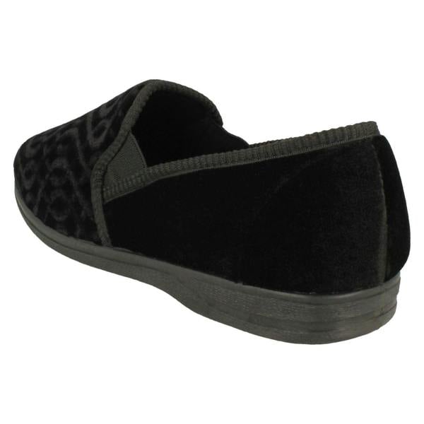 Mens Slippers Pattern Detailed Full Slipper Leo