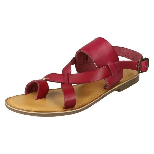 Leather Collection Ladies Leather Collection Toe Loop Sandals F00127