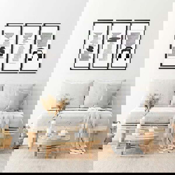 Abstract Painting Black And White | Set of 3 wall art prints