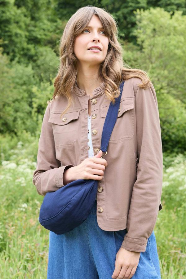 Lily & Me Seren Stretch Cotton Twill Jacket Mocha