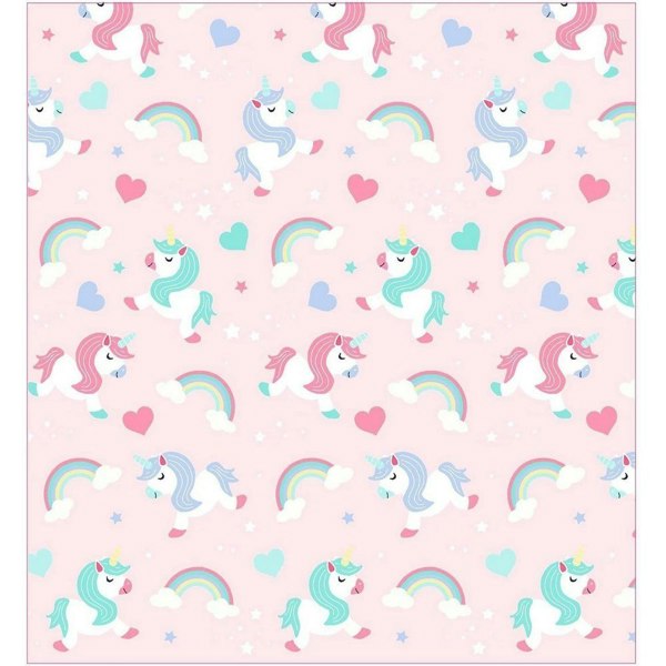 I Believe In Unicorns Lined Curtains (Pack of 2) - Pink