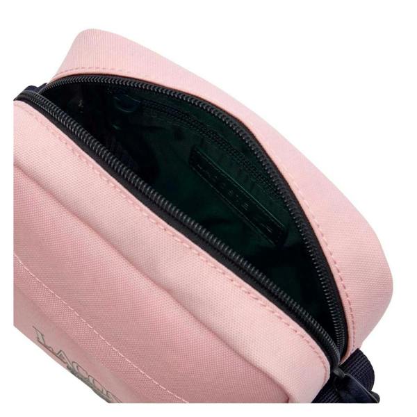 Lacoste Logo Crossbody Bag - Pink Print - 