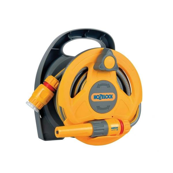 Hozelock Micro Hose Reel + 10m Of 7mm Hose - Multi Colour - 