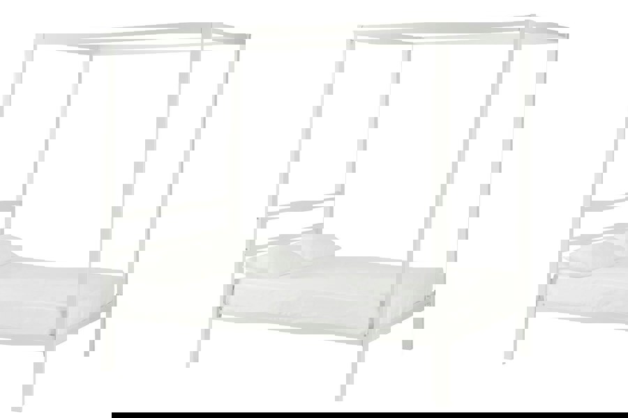 Dorel Home Canopy Metal Bed White - Double