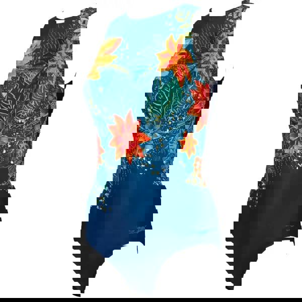 Zoggs Mandira Hi Front Swimsuit - Blue/Multi