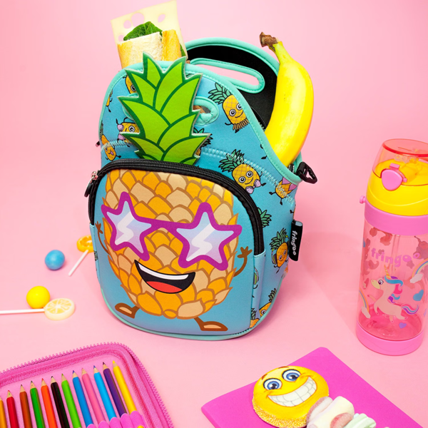 Fringoo Kids Thermal Insulated Cooler Lunch Bag with Zipped Pocket & Shoulder Strap for School or Nursery