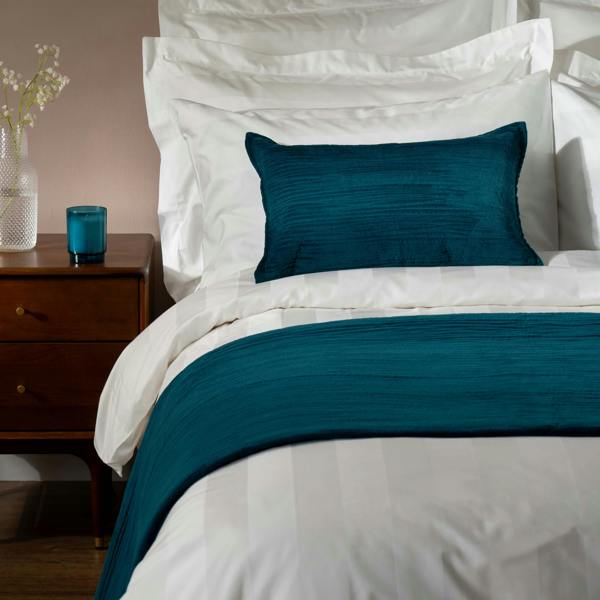 Textured Velvet Bedspreads & Cushion Bundle - cotton, close-up detail 4 | Soak and Sleep