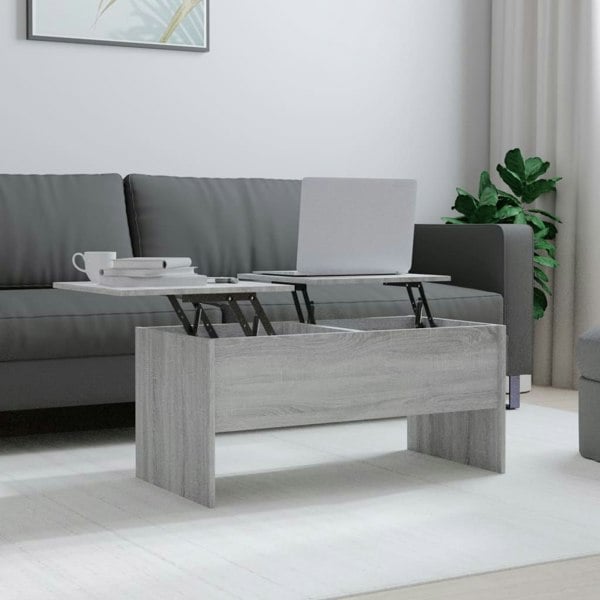 Berkfield Coffee Table Grey Sonoma 102x50.5x46.5 cm Engineered Wood