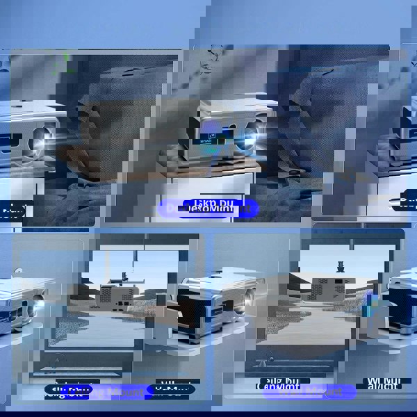 4.6 inch W Grey 4K Smart Projector Living and Home