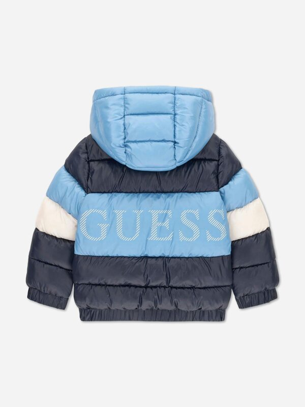 Guess Boys Hooded Puffer Jacket in Navy