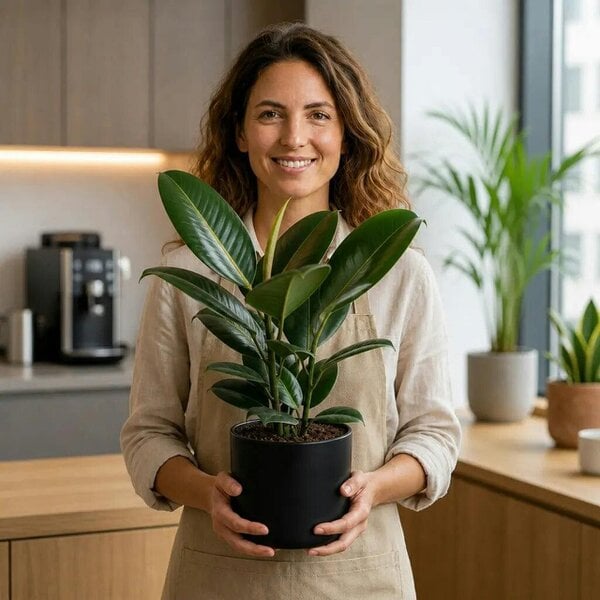 Ficus Robusta Rubber Plant – Elegant Glossy Green Foliage Indoor Houseplant