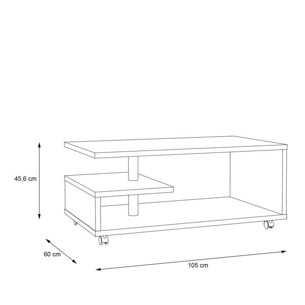 Furniture To Go Bailey Coffee Table in Concrete Optic Dark Grey