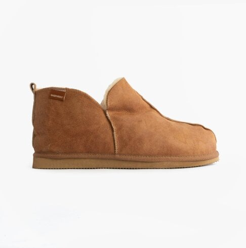 Shepherd ANTON Mens Sheepskin Slipper Boots Brown