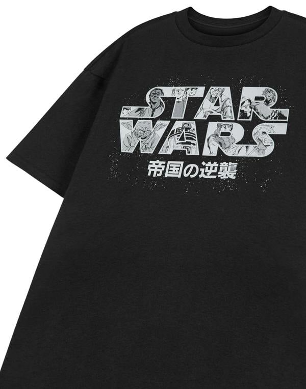 Star Wars Mens Black Logo Short Sleeved T-Shirt