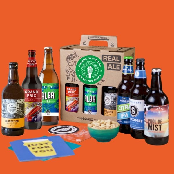 QWERTY Beer Box Traditional Ale Cheers Dad Beer Hamper (6 x 500ml)