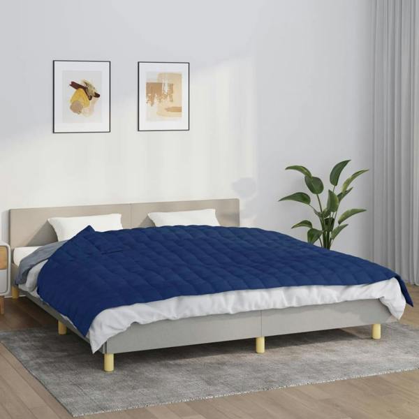 Berkfield Home Berkfield Weighted Blanket Blue 155x220 cm 7 kg Fabric