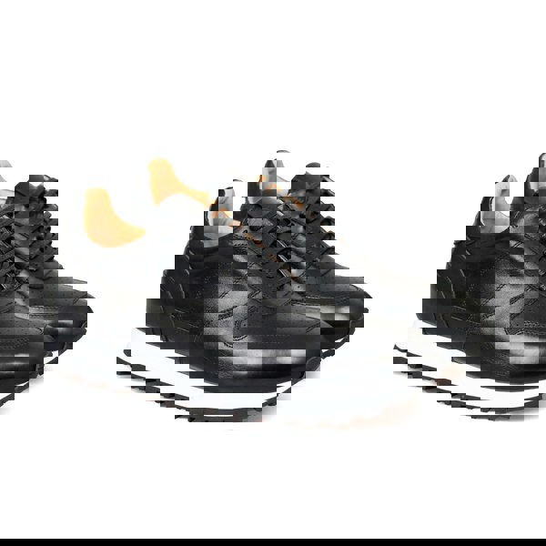 David WeJ Leather Smart Sneakers - Black