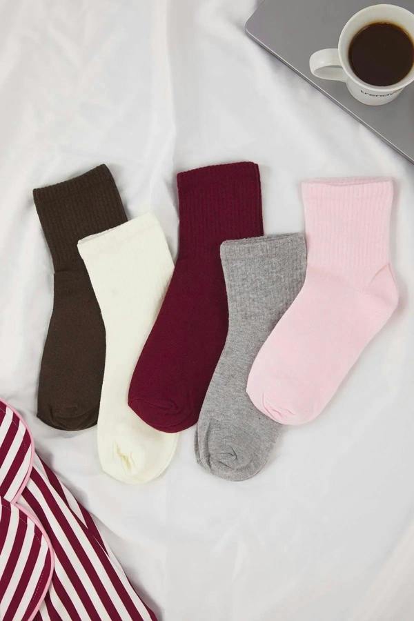 WOVCOR 5-Pack Cotton Knit Socks