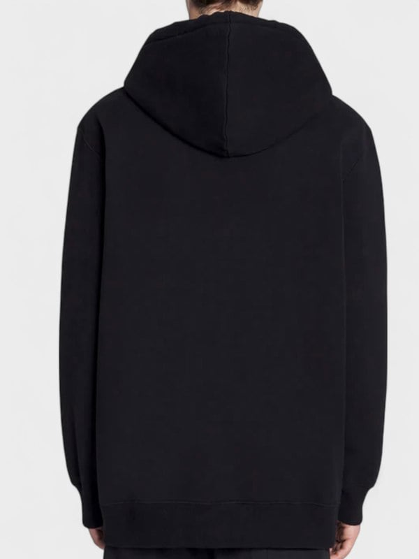 Lanvin Embroidered Loose Logo Hoodie Black