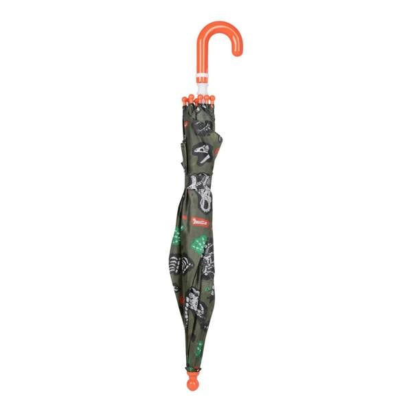 Mountain Warehouse Childrens/Kids Dinosaur Skeleton Folding Umbrella - Dark Green - 