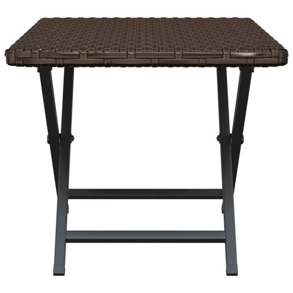 Berkfield Folding Table Brown 45x35x32 cm Poly Rattan