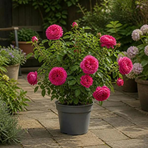5L Rose Let's Celebrate Dark Pink Rose Bush- Beautiful Flowering Garden Plant