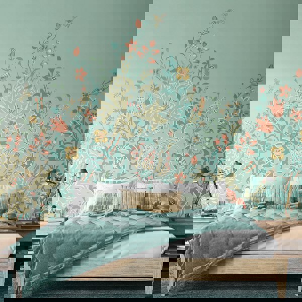 Origin Murals Trailing Lily - Duck Egg Blue