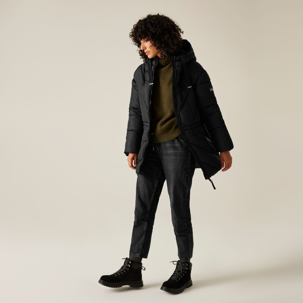 Regatta Womens Rusey Quilted Padded Jacket - Black