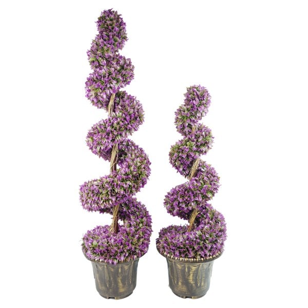 Leaf 120cm Purple Large Leaf Spiral with Decorative Planter