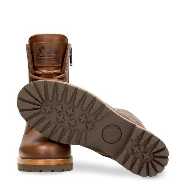 Panama Jack Frisia B10 - Women's Brown Waterproof Leather Combat Boots