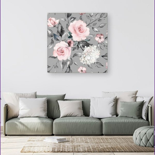 Warren Reed Dusty Pink Roses Canvas