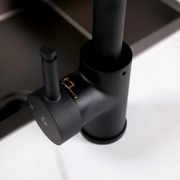Flode Solo | Single Lever 3 in 1 Instant Boiling Tap | Matt Black Finish