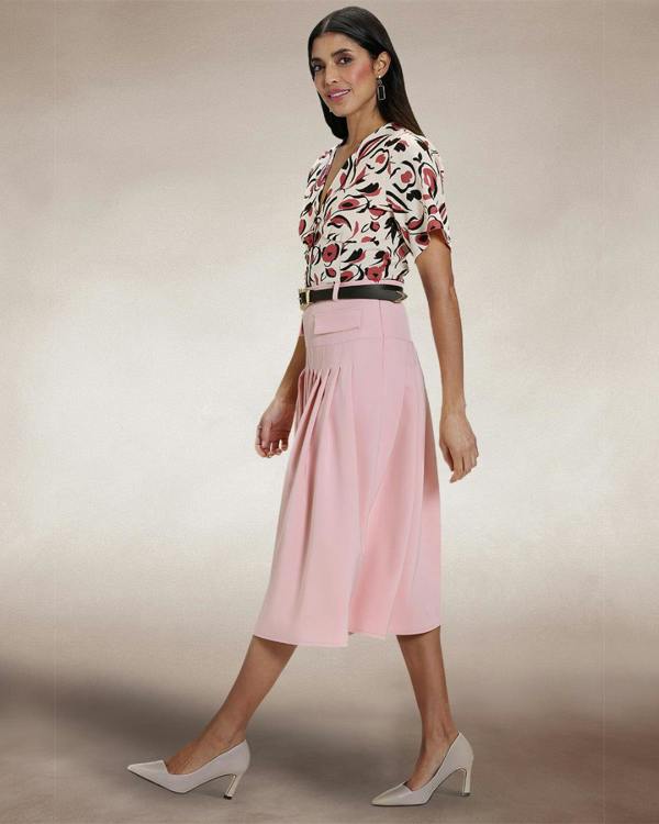 HotSquash Pleated Utility Style Skirt