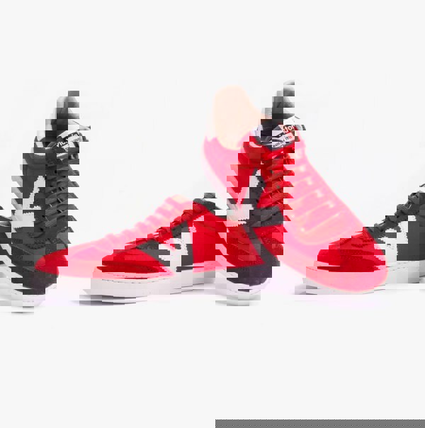 Victoria BERLIN SPLIT LEATHER & NYLON Womens Trainers Rojo