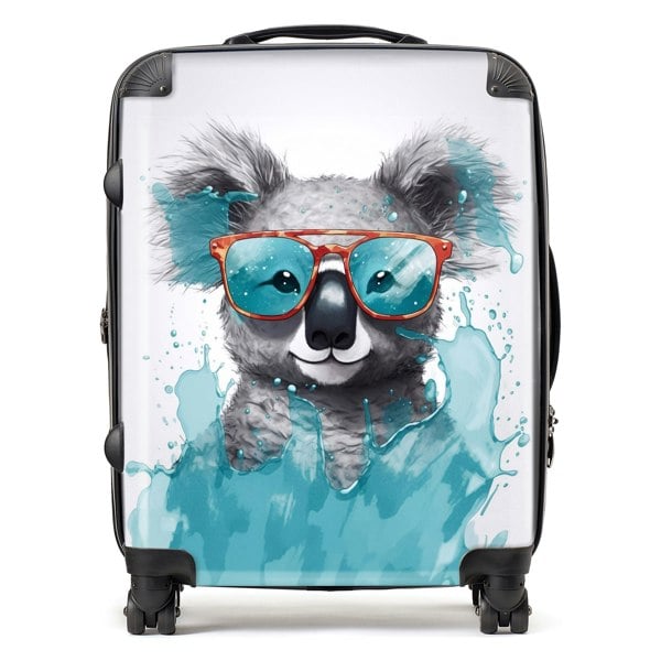 Warren Reed Splashart Koala In Glasses Suitcase