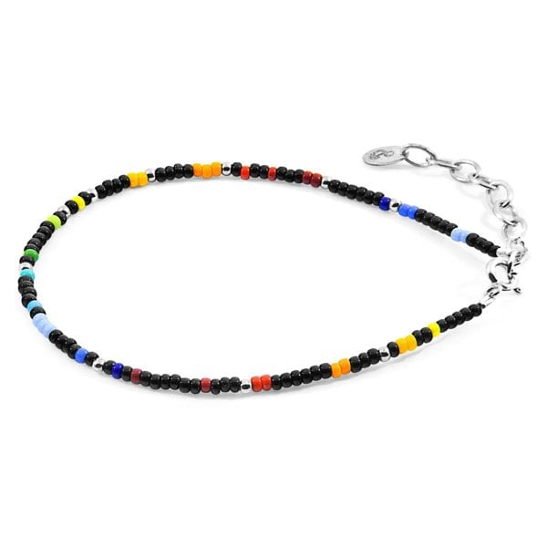 Anchor & Crew Black - Multicoloured Ellie Silver and Miyoko Glass Bracelet