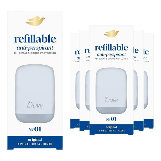 Dove Refillable Deodorant Kit + 35ml Refill - Original Anti-Perspirant 6 Pack