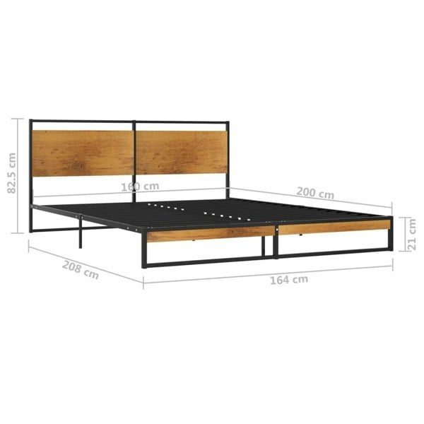 Berkfield Bed Frame Metal 160x200 cm