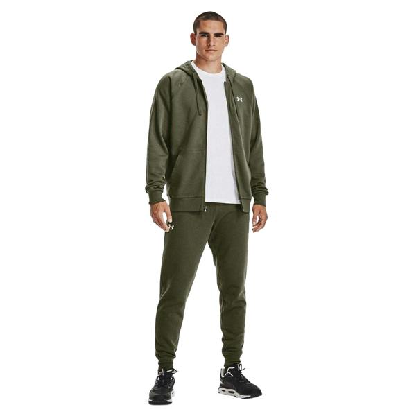 Under Armour Mens Rival Fleece Full Zip Hoodie - Marine OD Green - 