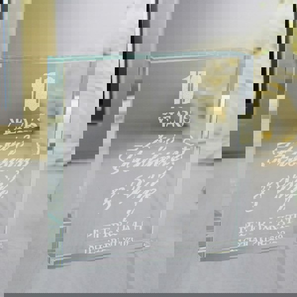 Personalised Memento Company Personalised Anniversary Crystal Token