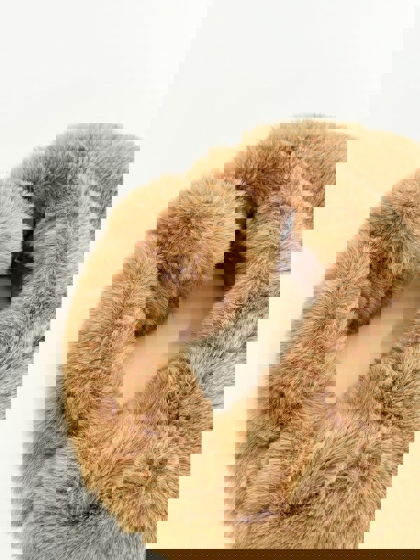 SVNX Faux Fur Soft Grab Bag in Brown