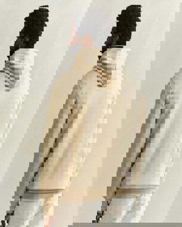 GANT Mens Regular Fit Shield Logo Pullover Hoodie - 200 Oat Beige