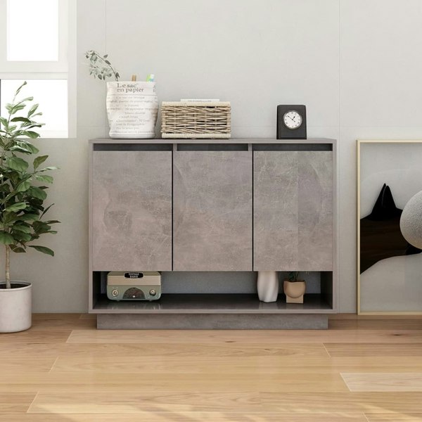 Berkfield Sideboard Concrete Grey 97x31x75 cm Engineered Wood