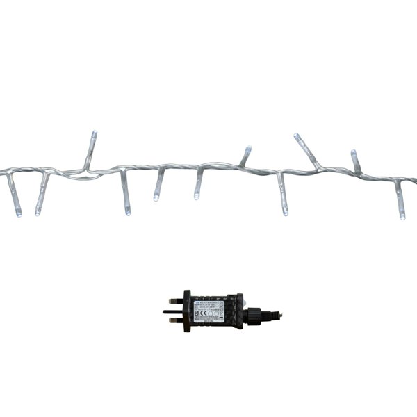 Samuel Alexander 18.7m 750 LED TreeBrights Christmas String Lights with Timer in White on Clear Cable