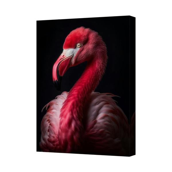 Benjamin Tate Design Pink Flamingo Canvas Wall Art Portrait For Modern Home Decor