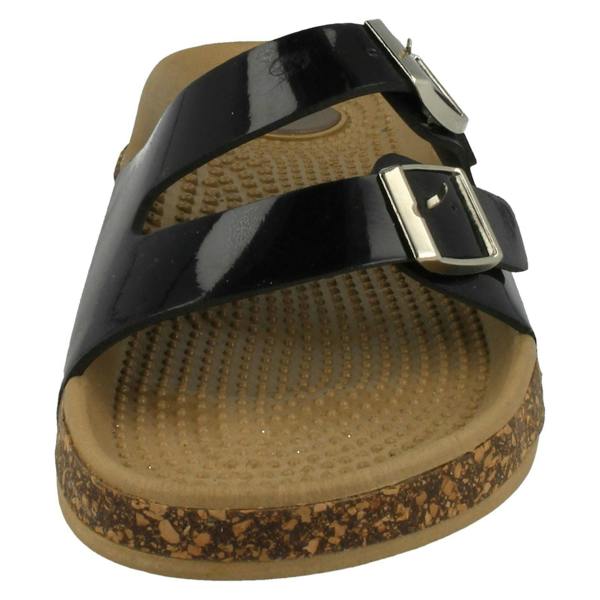 Spot On Ladies Spot On Two Buckle Mules
