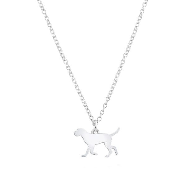 Mylee London Wirehaired Vizsla Silhouette Silver Necklace - Personalised