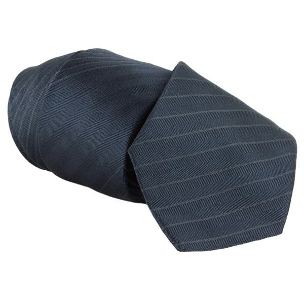Dunhill silk tie in a scaled pinstripe pattern