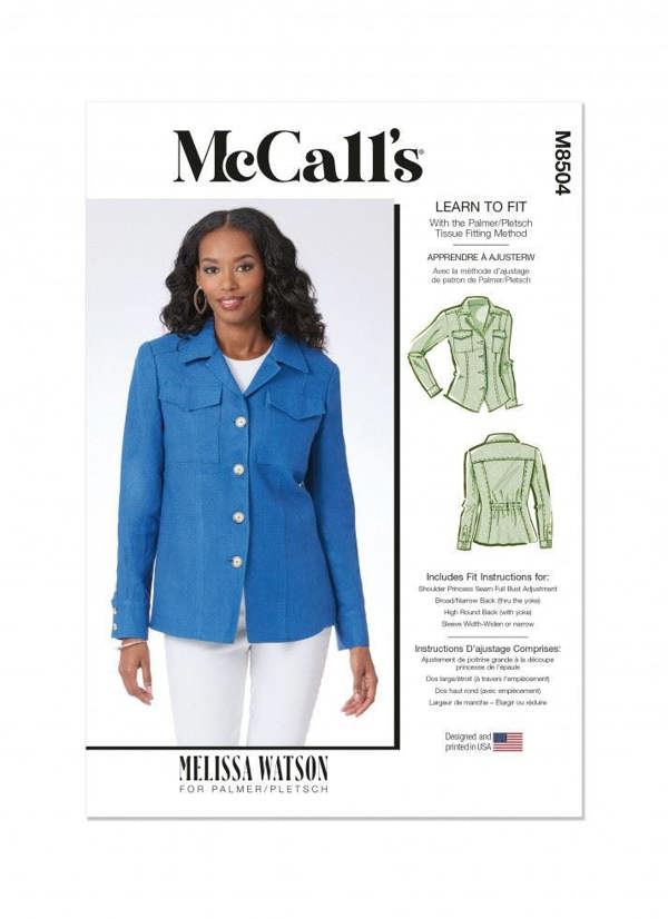 McCalls 8504 Paper Sewing Pattern – Women's Jacket, Intermediate